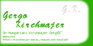 gergo kirchmajer business card